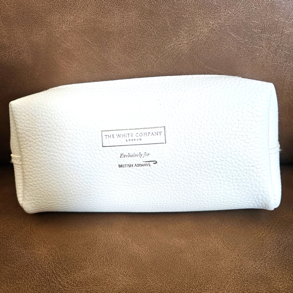 The White Company London White Empty Toiletry Bag Exclusively British Airways
